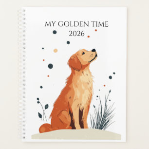 2026 Planer Geschenk für Golden Retriever Liebha