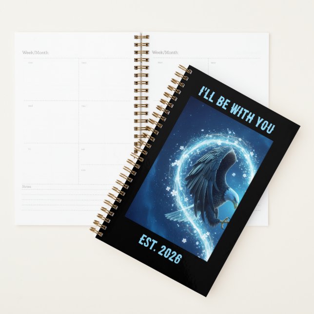 2026 Planner Bald Eagle Heart Love 1 Custom Year Planer (Anzeige)