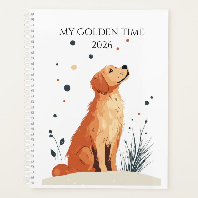 2026 Planner | Gift For Golden Retriever Lovers Planer (Vorderseite)