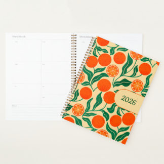 2026 Planner | Orange Citrus Botanical Design Planer