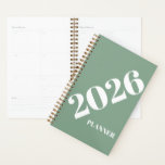 2026 Planner Spiral Bound Minimalist Planer<br><div class="desc">Stay organized all year with this clean and modern 2026 planner. Featuring a soft green cover with bold typography and a minimalist design, this spiral-bound planner includes both monthly and weekly layouts to help you plan, prioritize, and stay on track. Perfect for work, school, home management, or personal goal setting,...</div>