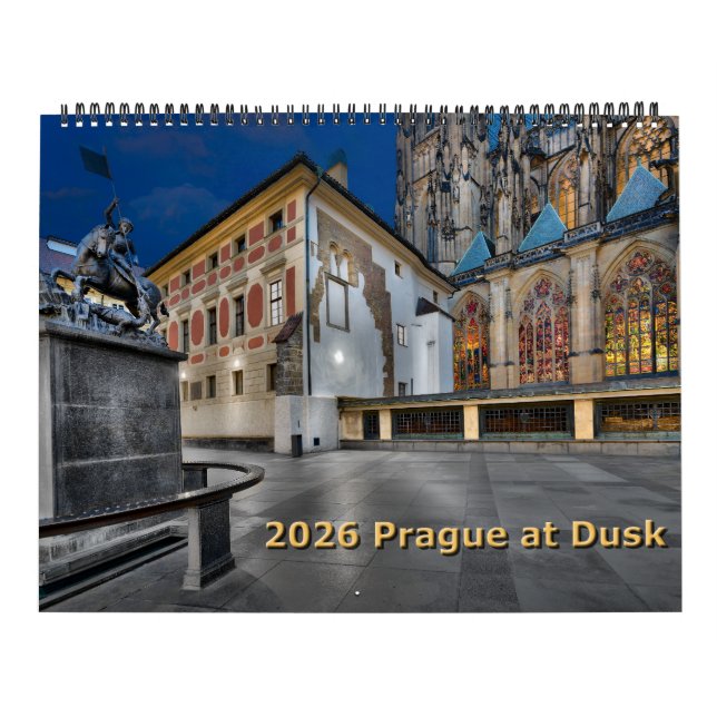 2026 Prag bei Dämmerung Kalender (Titelbild)