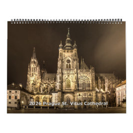 2026 Prag - St.Vitus Kathedrale bei Nacht Kalender