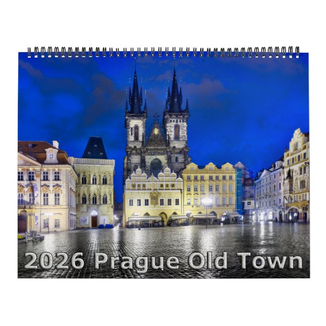 2026 Prague Old Town at Night Calendar Kalender (Titelbild)