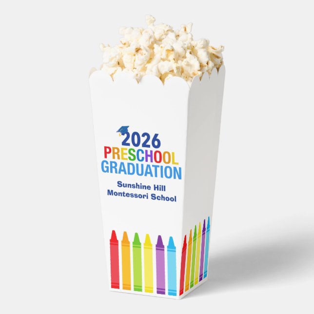 2026 Preschool Graduation Custom Party Popcorn Geschenkschachtel (Geplatzt)