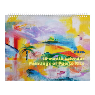 2026 Puerto Rico 12-Monats-Kalender Kalender