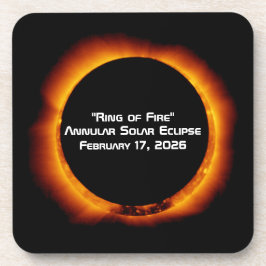 2026 Ring-of-Fire-Sonnenfinsternis Getränkeuntersetzer