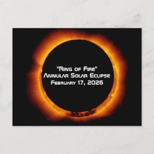 2026 Ring-of-Fire-Sonnenfinsternis Postkarte