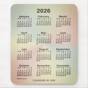 2026 San Telmo Rainbow Calendar by Janz Mousepad