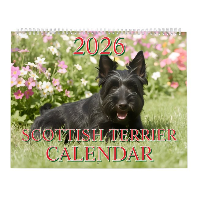 2026 SCOTTISH TERRIER CALENDAR KALENDER (Titelbild)