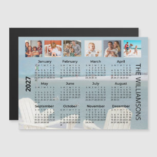 2026 Sechs Fotos Strandkalender Magnet
