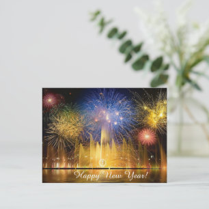 2026 Silvester-Feuerwerk Feiertagspostkarte