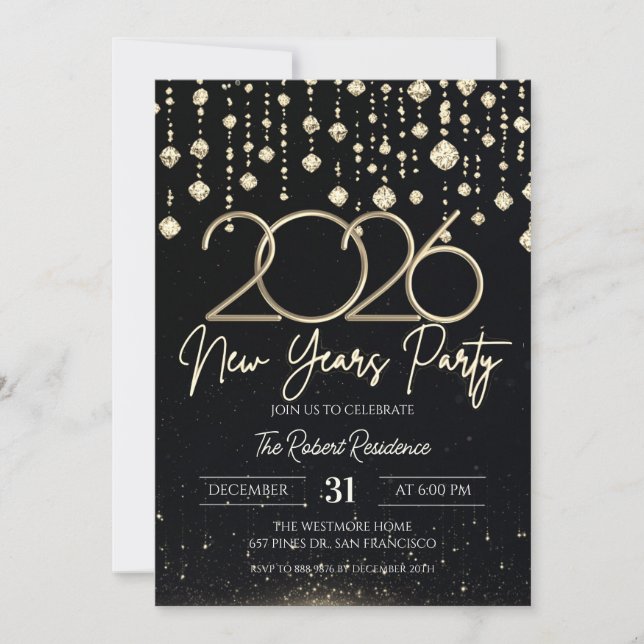 2026 Silvesterparty  Einladung (Vorderseite)
