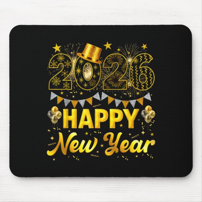2026 Silvesterparty Feuerwerk Ich Mousepad (Vorne)