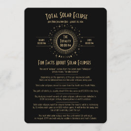 2026 Solar Eclipse Celestial Stars Black Fun Facts Einladung