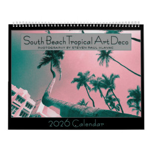 2026 South Beach Tropical Art Deco Kalender