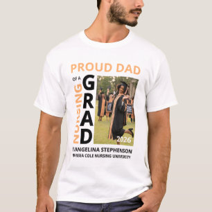 2026 Stolz auf Papa von Nursing Absolventen T-Shirt