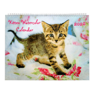 2026 Süße Kätzchen Babykatzenliebhaber-Geschenk Ki Kalender