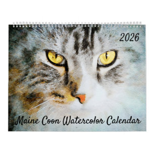 2026 Süße Maine Coon Katze Mama Geschenk Katzenlie Kalender