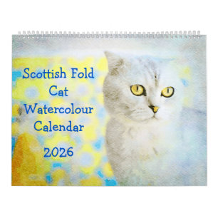 2026 Süße Scottish Fold Katzenliebhaber Besitzer G Kalender