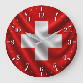 2026 Swiss flag watch Große Wanduhr