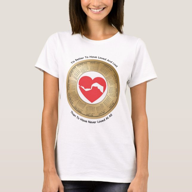 2026 T-Shirt-T - Shirt für Liebhaber des Kalenders (Vorderseite)