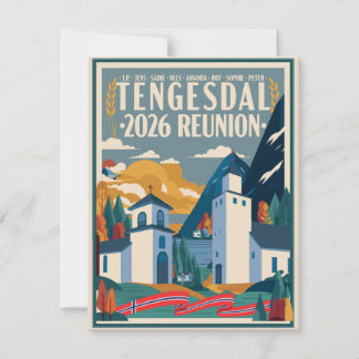 2026 Tengesdal-Familientreffen Notizkarte Mitteilungskarte