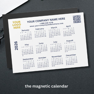 2026 Terminkalender für den QR-Code für Unternehme Magnetkarte