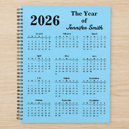 2026 The Year of Custom Name Personalized Planner Planer