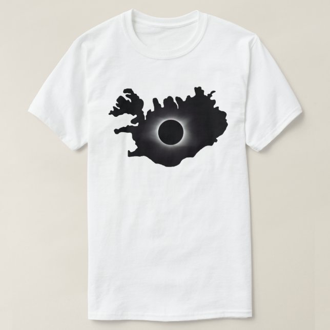 2026 Total Solaire Eclipse Ísland Country T-Shirt (Design devant)