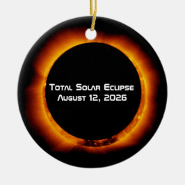 2026 Total Solar Eclipse Keramik Ornament