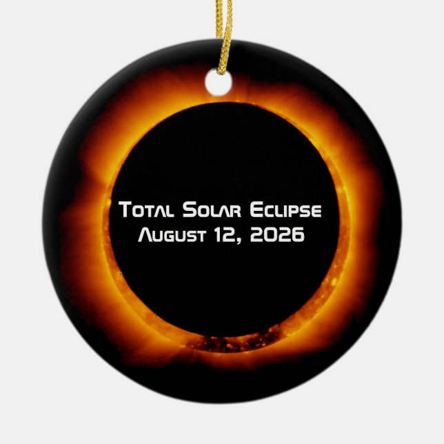 2026 Total Solar Eclipse Keramik Ornament (Vorne)