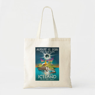 2026 totale Sonnenfinsternis in Island - Tote Bag Tragetasche