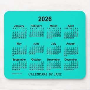 2026 Türkiskalender von Janz Mouse Pad Mousepad