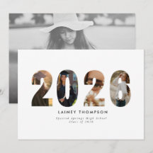 2026 Typography 4 Image Graduation Announcement