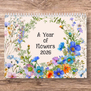 2026 Une année de fleurs - Calendrier mural