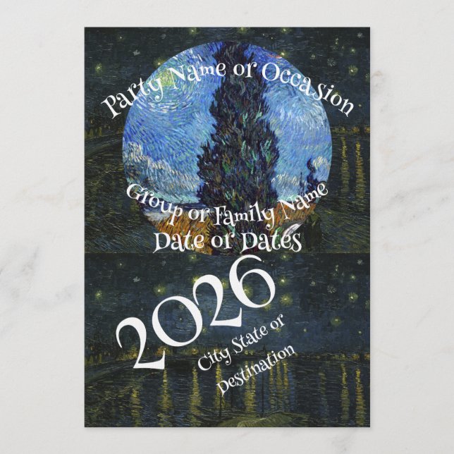 2026 Vacation Trip Tour Road Dinner Wine Ship Date Einladung (Vorderseite)