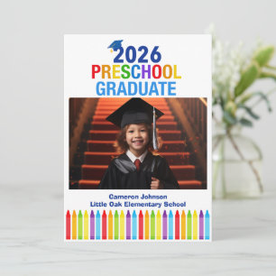 2026 Vorschulfoto Benutzerdefinierte Kinder Abschl Ankündigung