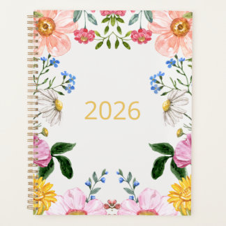 2026 Weekly Planer Whimsical Wildblumen