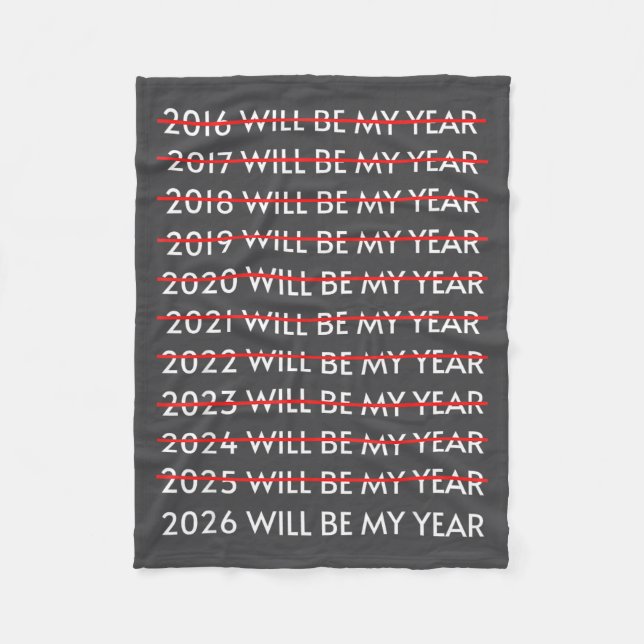 2026 Will Be My Year Funny Checklist  Fleecedecke (Vorderseite)