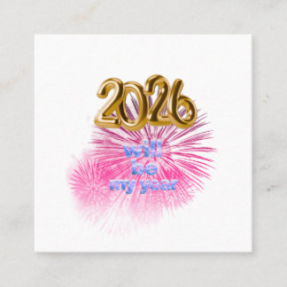 2026 Will Be My Year Quadratische Visitenkarte