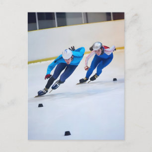 2026 Winterolympiade Feiertagspostkarte Freude