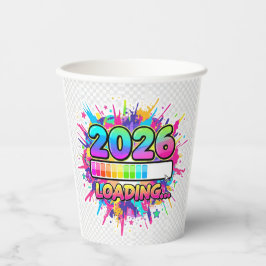 2026 Wird geladen... Fortschrittsbalken-Aufkleber Pappbecher
