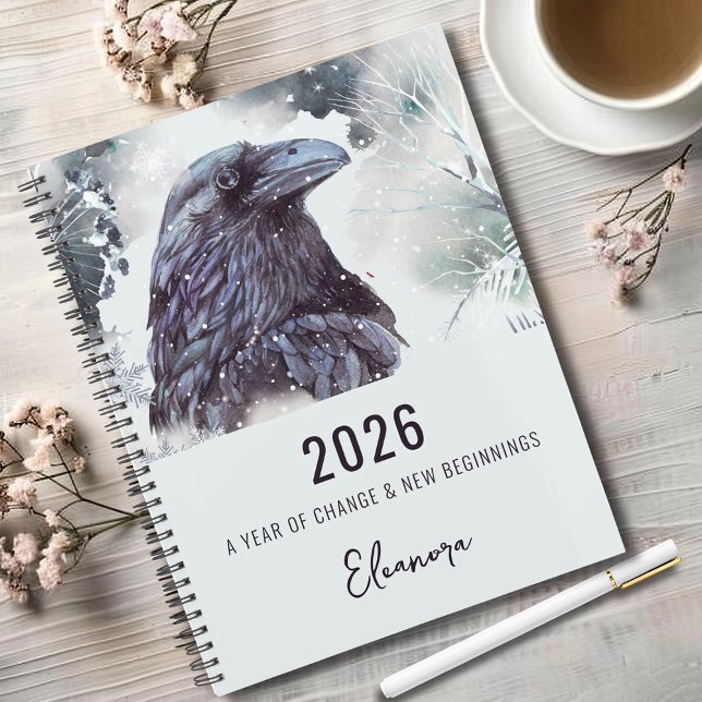 2026 Year of Change Raven Symbolism Planer (2026 Year of Change and New Beginnings Raven Symbolism 8.5x11 Planner)