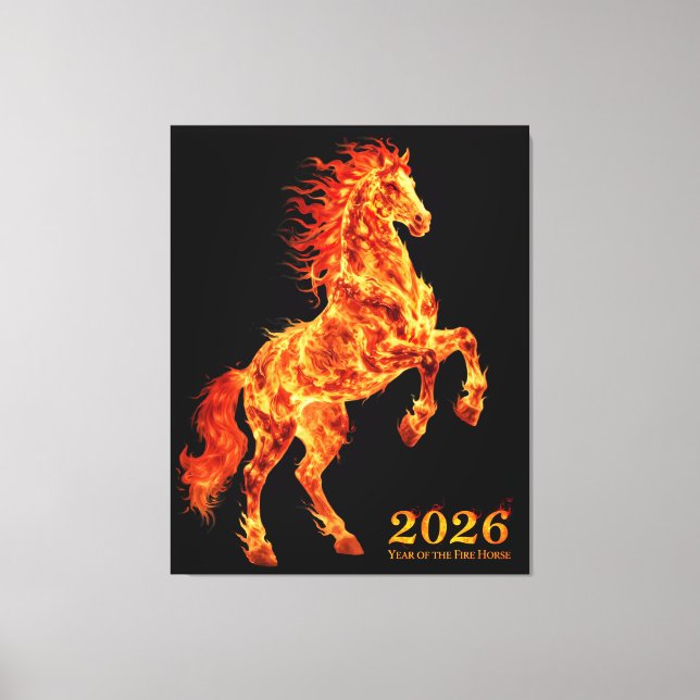 2026 Year of the Fire Horse Leinwanddruck (Vorderseite)