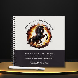 2026 Year of the Fire Horse Motivational Quote Notizbuch