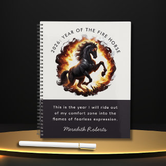 2026 Year of the Fire Horse Motivational Quote Planer