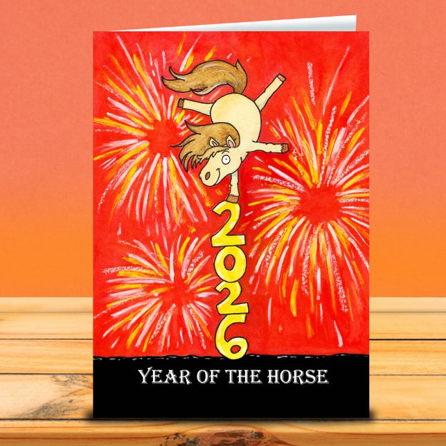2026 Year of the Horse Greeting  Karte (Von Creator hochgeladen)