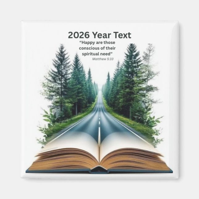 2026 Year Text Road to Life Magnet (Vorne)