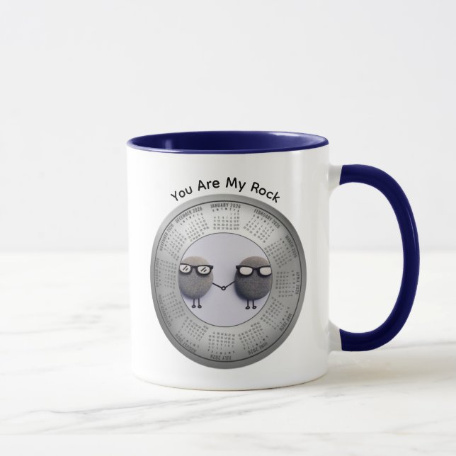 2026 You Are My Rock Calendar Coffee Mug Tasse (Rechts)